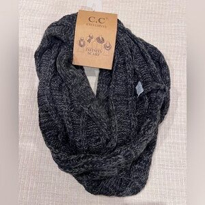 C.C Exclusives Charcoal Infinity Scarf NEW with tags